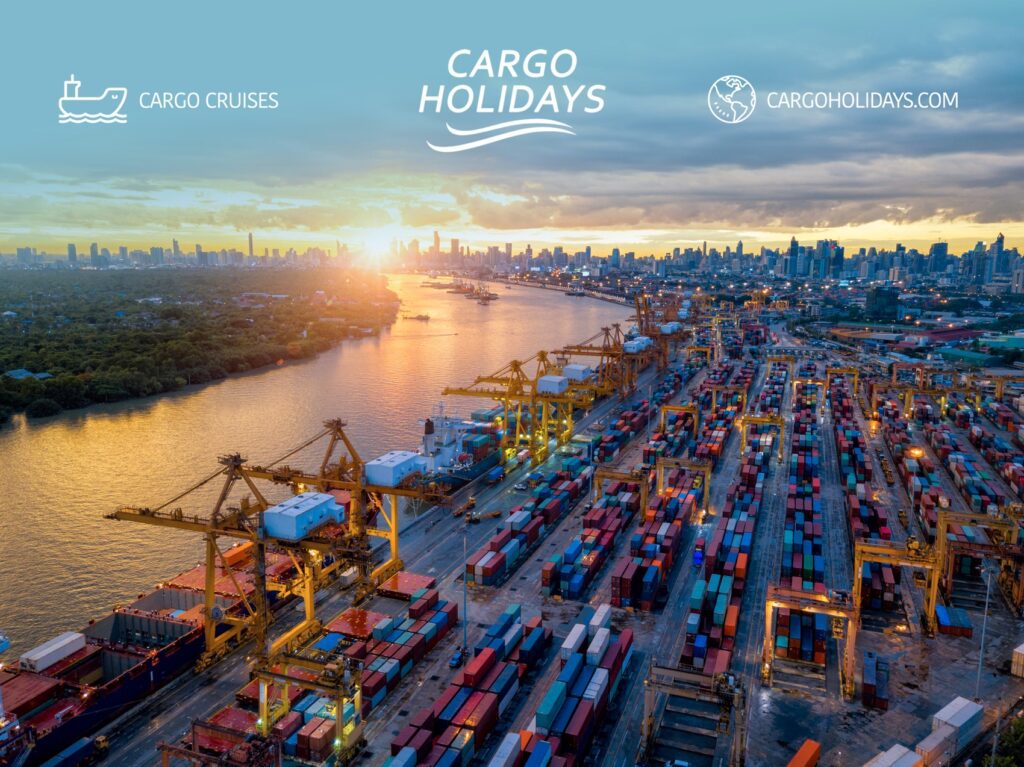 Cranes loading containers at an international port Cranes loading containers at an international port