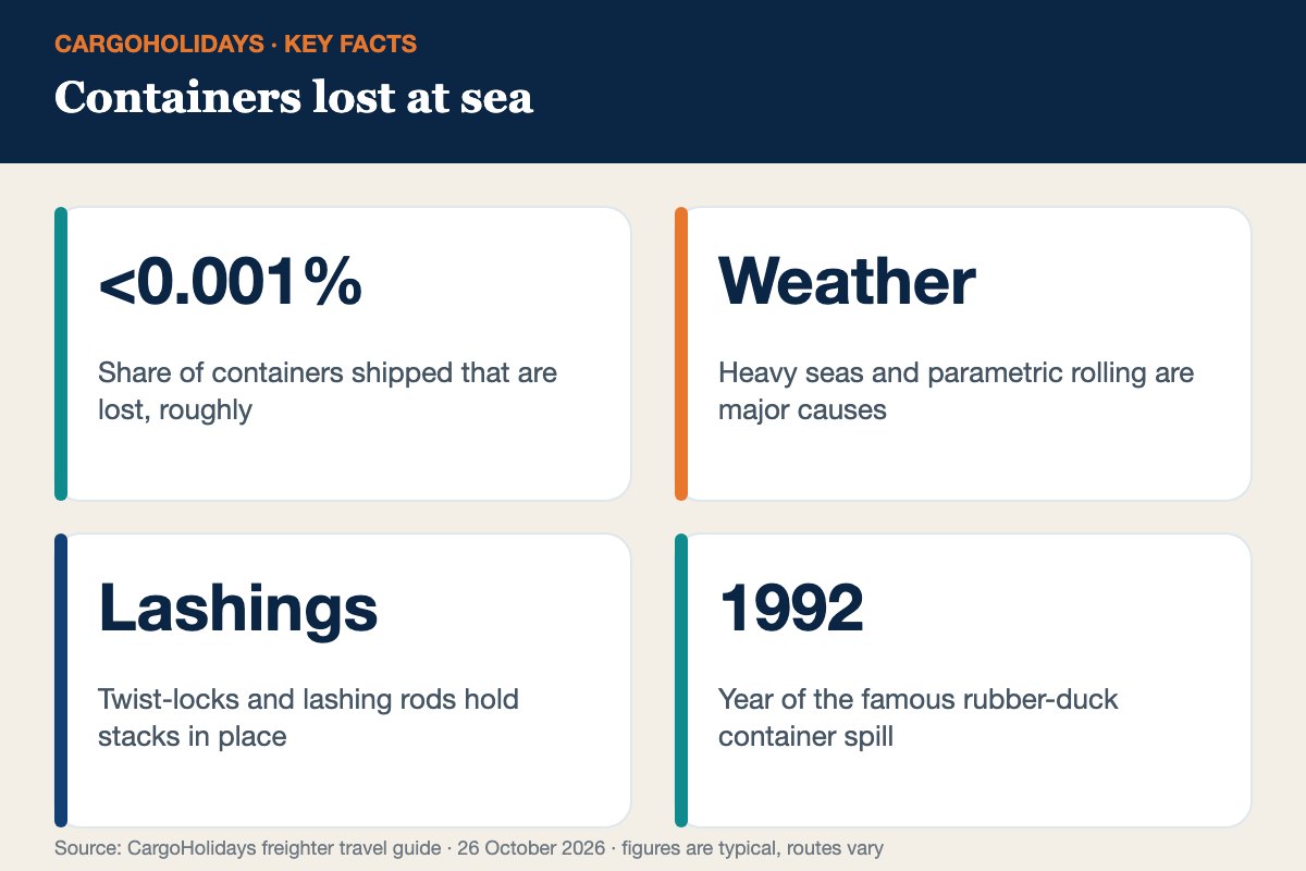 Containers lost at sea infographic