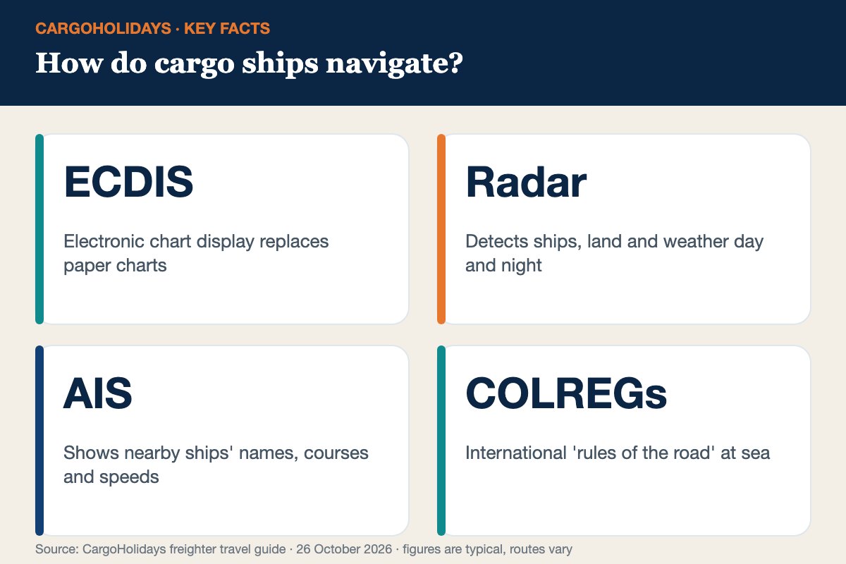 How do cargo ships navigate infographic &ndash; bridge equipment