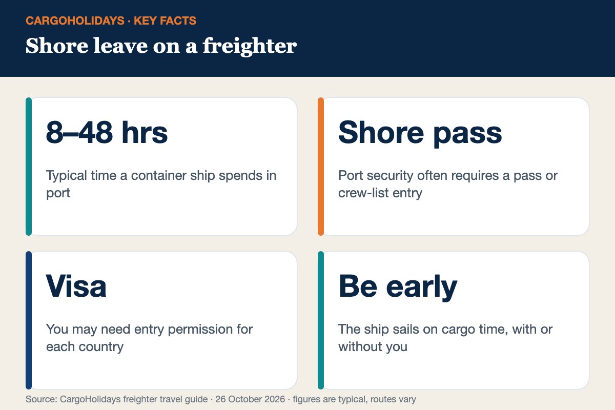 Shore leave on a freighter infographic &ndash; port stays and rules